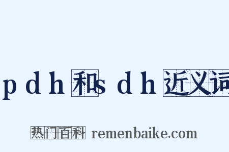 pdh和sdh近义词是什么意思的图片